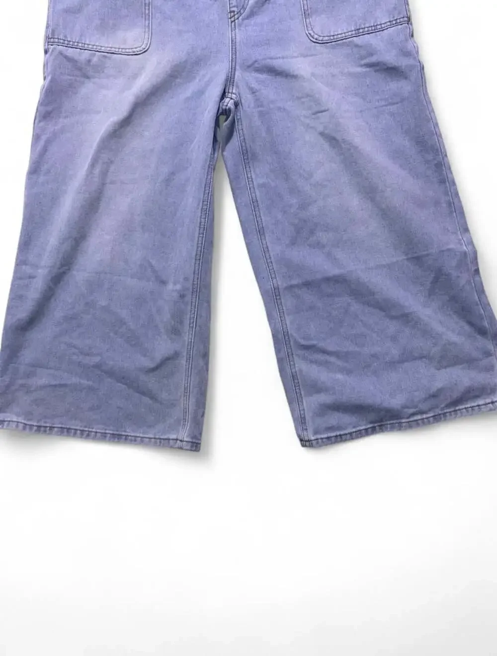 Oversize Denim Halter Neck Wide Leg Jumpsuit Overalls - Picture 6 of 7